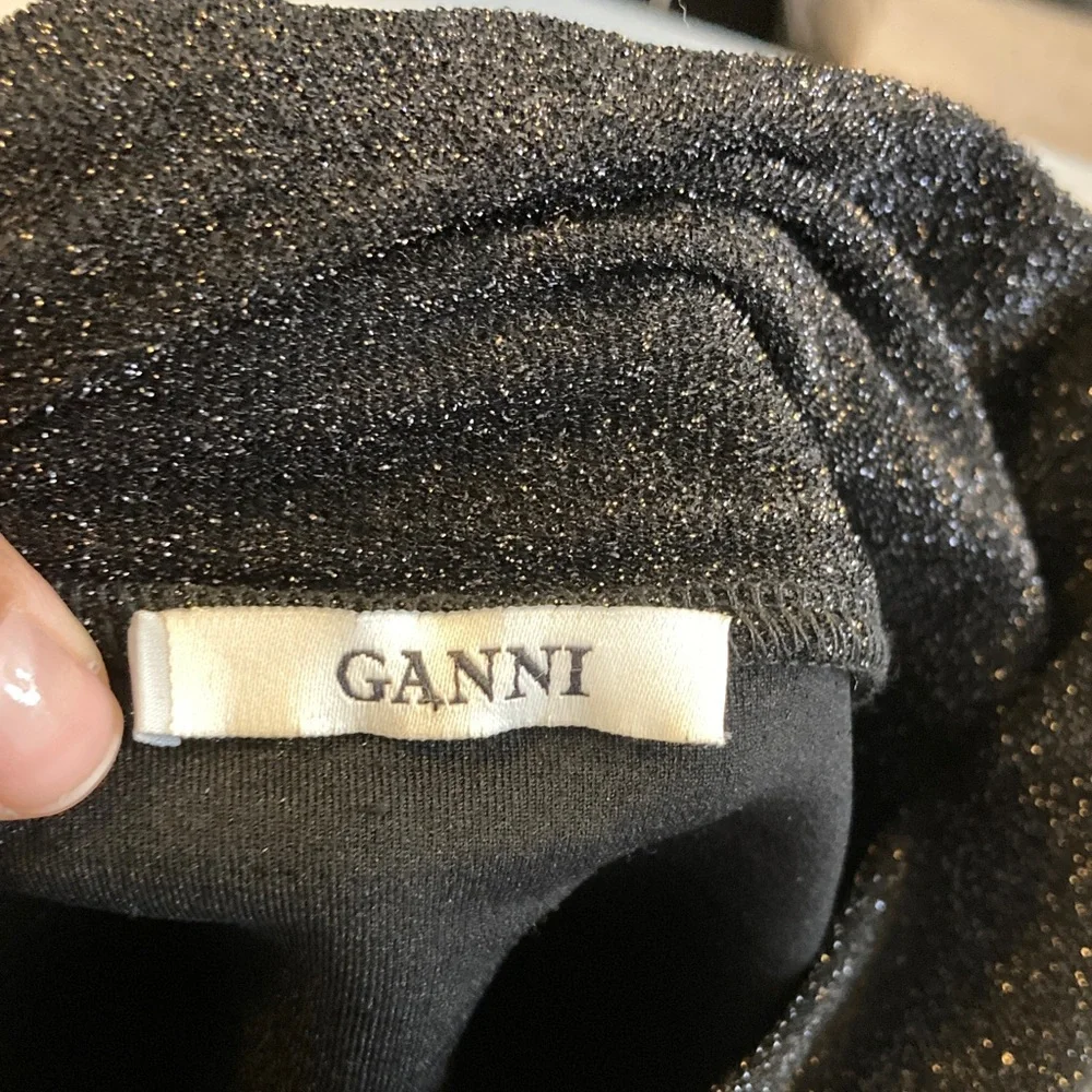 Ganni Black Long Sleeve Blouse - Picture 2 of 5